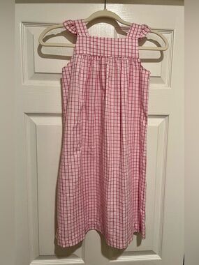 Classic Whimsy Pink Windowpane Amy Dress Girls Size 8